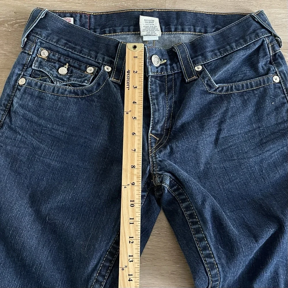 Vtg True Religion Jeans Men 32X28 Ricky Bootcut Denim Flap‎ Pockets Made in USA